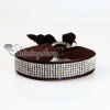 velvet crystal rhinestone slake bracelets drawstring adjustable design A