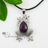 water drop frog tigereye turquoise amethyst glass opal agate semi precious stone necklaces pendants design D