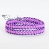 waxed cotton cord acrylic bead beaded wrap bracelets design C