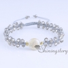 white freshwater pearl bracelet crystal bracelet bohemian jewelry wholesale boho jewelry design B