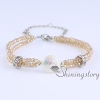 white freshwater pearl bracelet with crystal beads wholesale boho jewelry bohemian jewellery uk design B