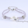 white freshwater pearl bracelet with crystal beads wholesale boho jewelry bohemian jewellery uk design C
