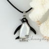 white oyster sea shell rainbow abalone shell rhinestone penguin necklaces with pendants mother of pearl jewelry design A
