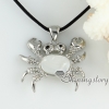 white pink oyster sea shell pendants rhinestone crab openwork necklaces mop jewellery design A