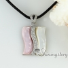 white pink rainbow abalone sea shell necklaces pendants oblong mother of pearl jewellery design A