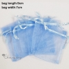 wholesale organza jewelry pouches small gift bag mix color small organza bags fancy drawstring pouches light blue