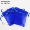 wholesale organza jewelry pouches small gift bag mix color small organza bags fancy drawstring pouches blue