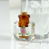 wholesale glass vials with cork miniature glass bottle necklace pendant glass vial pendants design B