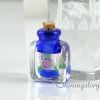 wholesale glass vials with cork miniature glass bottle necklace pendant glass vial pendants design C