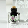wholesale glass vials with cork miniature glass bottle necklace pendant glass vial pendants design D