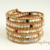 wholesale wrap bracelets leather jewelry bracelet wrap woven beaded bracelet handmade leather bracelets design C