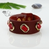 wide genuine leather wristbands bracelets unisex design C