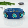 wide genuine leather wristbands bracelets unisex design A