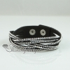 woven genuine crystal rhinestones slake bracelets leather wrap bracelets blingbling wristbands woven bracelets design I