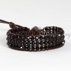 wrap leather crystal beaded and jade bracelets jewellery design C