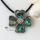 four clover rainbow abalone seashell mother of pearl oyster sea shell rhinestone necklaces pendants
