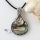 oval teardrop rainbow abalone seashell mother of pearl oyster sea shell rhinestone necklaces pendants