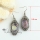 oval rainbow abalone oyster sea shell mother of pearl rhinestone dangle earrings