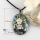 oval flower cameo rainbow abalone pink yellow oyster mother of pearl sea shell rhinestone necklaces pendants