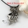 owl rainbow abalone oyster mother of pearl sea shell silver plated rhinestone necklaces pendants
