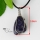 2013 new arrive lapis lazuli stone pendants leather necklaces
