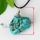 2013 new style semi precious stone turquoise stone pendants leather necklaces