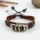 adjustable alloy genuine leather bracelets for man and women