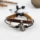 adjustable anchor alloy genuine leather bracelets unisex