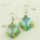 anchor glitter lampwork murano glass earrings jewelry