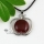 apple round tiger's eye rose quartz glass opal jade agate natural semi precious stone necklaces pendants