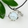 ball rose quart opal agate semi precious stone and rhinestone necklaces pendants