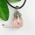 ball rose quartz natural stone silver filled brass natural stone pendants for necklaces