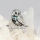 bird seawater rainbow abalone mother of pearl silver filled brass finger rings jewelry jewellery