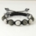 black diamond alternating macrame disco ball pave beads bracelets