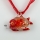 cat murano glass necklaces pendants flowers inside lampwork