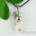 cat's eye rose quartz agate jade semi precious stone frog column necklaces pendants