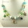 christmas charms necklaces with crystal murano glass beads