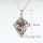cone openwork metal volcanic stone diffuser pendants wholesale aromatherapy necklace pendant diffuser