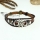 cross charm genuine leather wrap bracelets unisex