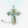 cross glitter lampwork glass necklaces pendants