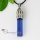 cylinder semi precious stone opal glass agate necklaces with pendants