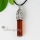 cylinder semi precious stone opal glass agate necklaces with pendants