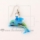 dolphin foil venetian murano glass pendants and earrings jewelry