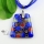 trapezoid glitter millefiori lampwork murano glass necklaces pendants
