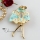 enameled beauty rhinestone scarf brooch pin jewelry