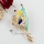 enameled butterfly rhinestone scarf brooch pin jewelry