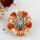 enameled folwer rhinestone scarf brooch pin jewelry