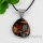 fancy color dichroic foil glass necklaces with pendants jewelry silver plated