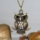 fat night owl antique long chain pendants necklaces