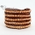 five layer shell bead beaded leather wrap bracelets